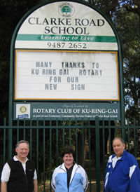 Clarke Road sign