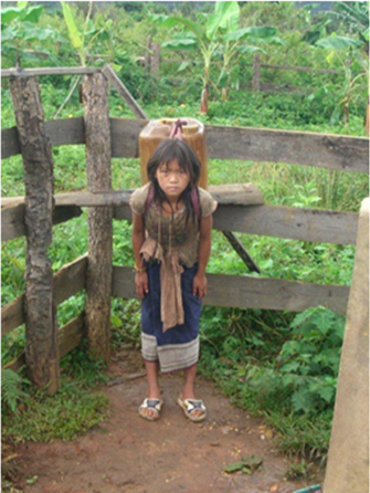 girl carrying water