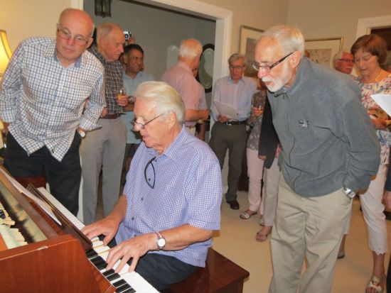 Christmas function - singing at piano