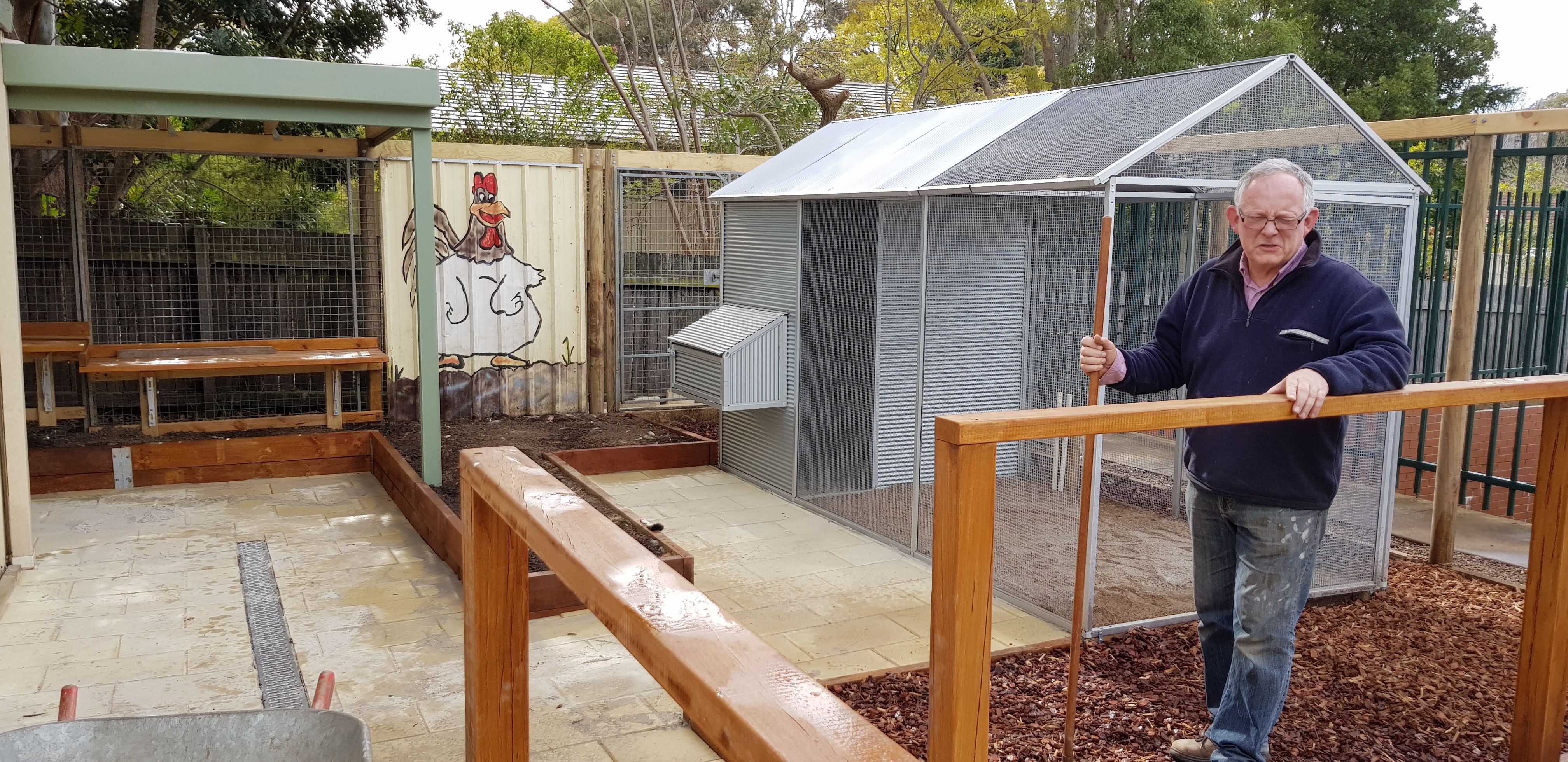 Chicken coop and plant bench