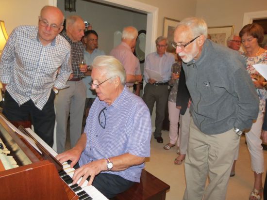 Christmas function - singing at piano